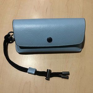 Coach leather sunglasses case - baby blue